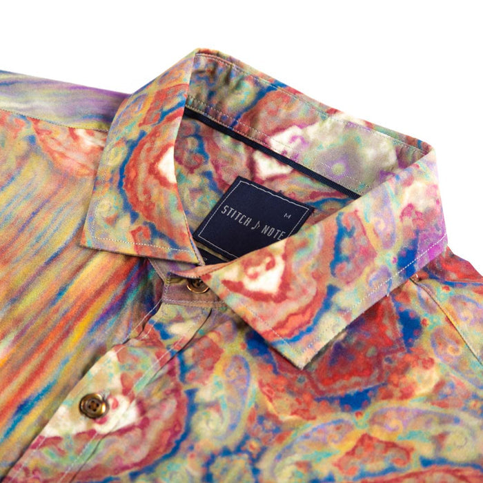 Printed Long Sleeve - Faded Psychedelic Multi Color