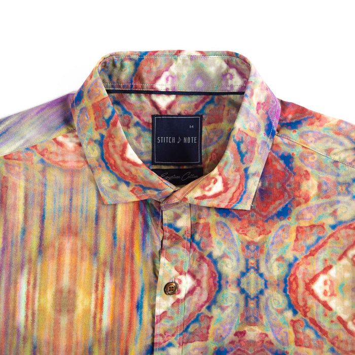 Printed Long Sleeve - Faded Psychedelic Multi Color