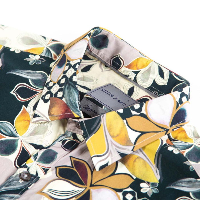 Printed Long Sleeve - Floral Print with Watercolour Textures