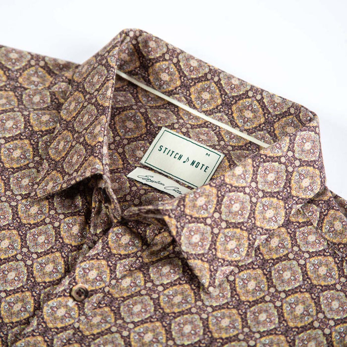 Printed Long Sleeve - Geometric Ogee Print