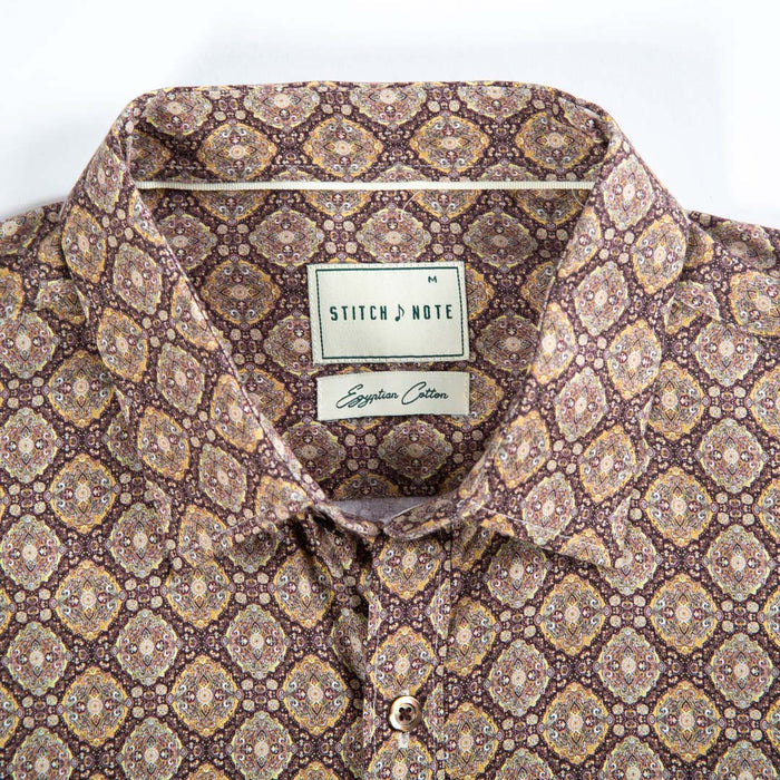 Printed Long Sleeve - Geometric Ogee Print