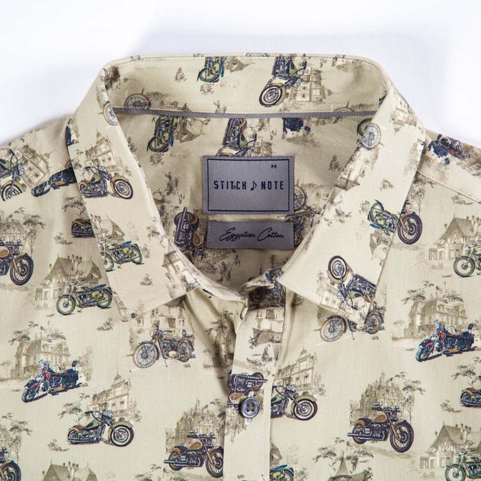 Printed Long Sleeve - Motorcycles and Castles