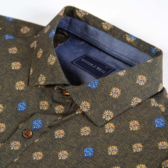 Printed Long Sleeve - Ornate Motif Repeat