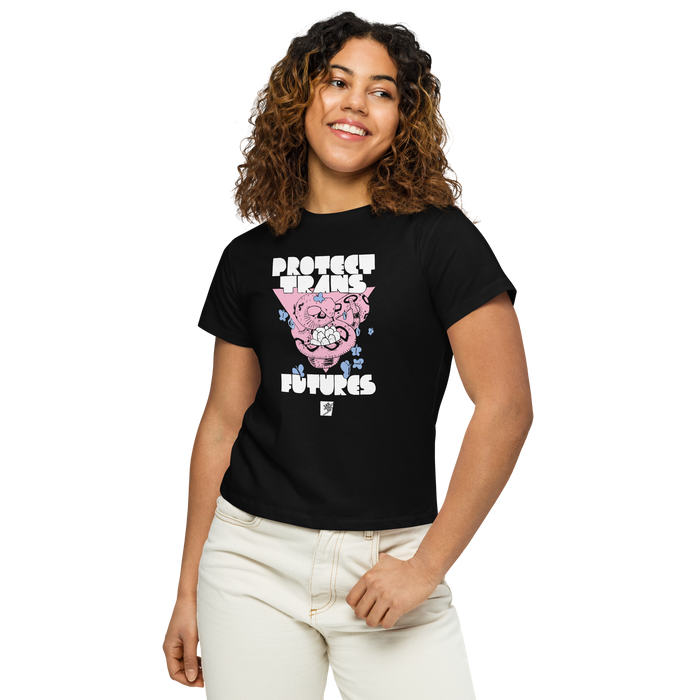 Protect Trans Futures by Elaine Ponce: Women’s high-waisted t-shirt
