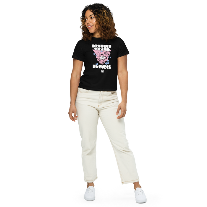 Protect Trans Futures by Elaine Ponce: Women’s high-waisted t-shirt