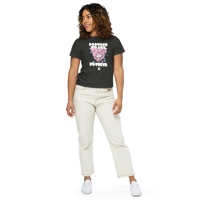 Protect Trans Futures by Elaine Ponce: Women’s high-waisted t-shirt