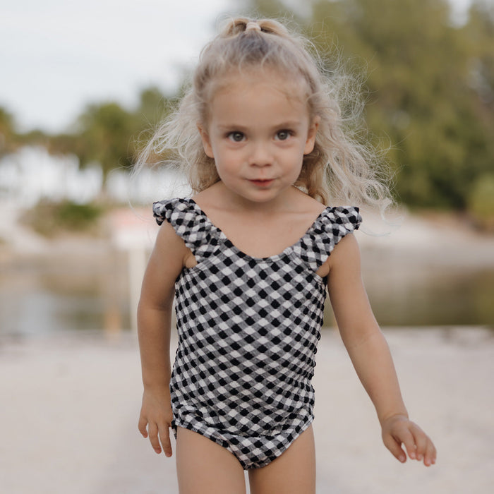 Black Textured Gingham / 2T