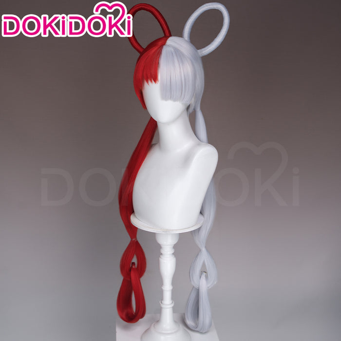 【Ready For Ship】DokiDoki Anime Cosplay Wig Long Red Silver Hair Detachable Braids HEROINESSS