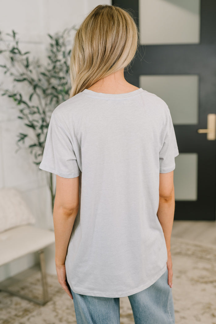 Rest Assured Basic Relaxed Tee in Heather Grey Womens Ave Shops- Tilden Co.