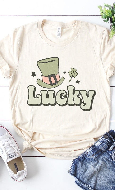 Retro Lucky Graphic Tee - Final Sale T-Shirt Kissed Apparel- Tilden Co.