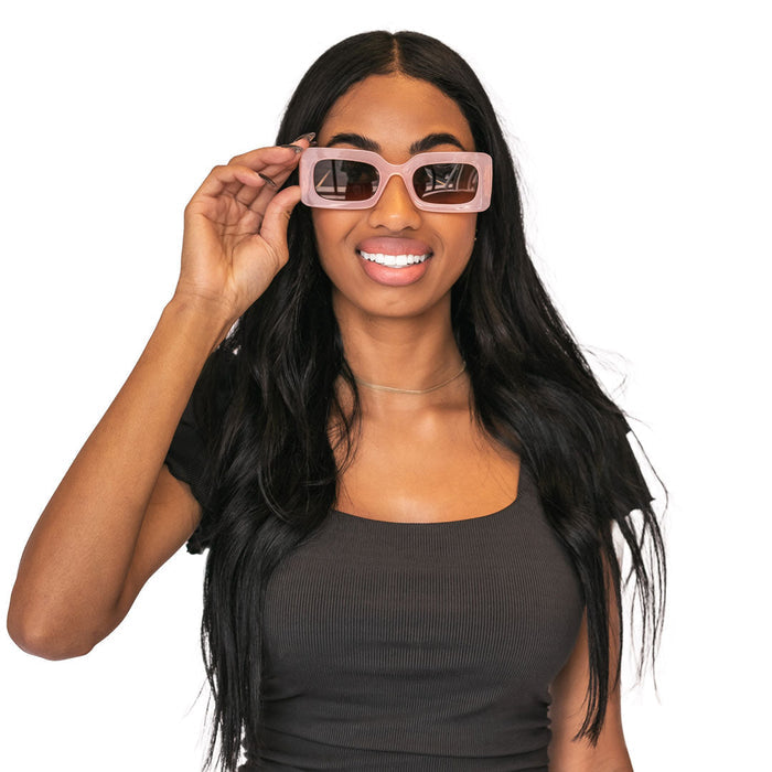 Retro Rectangle Sunglasses Sunglasses Janela Bay- Tilden Co.
