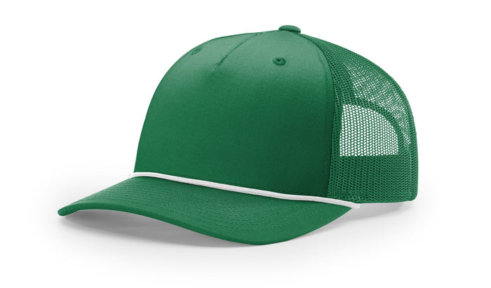 Richardson 112FPR - 5 Panel Trucker w/Rope - Premium Caps from Richardson - Just $14.95! Shop now at Pat's Monograms