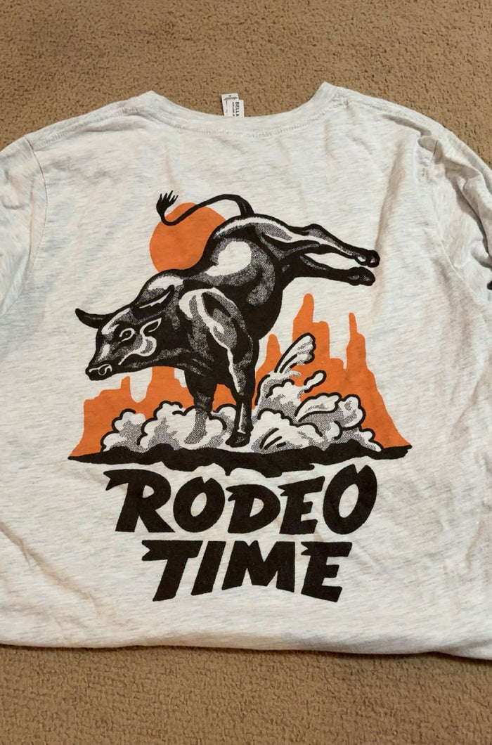 Rodeo Time Bucking Bull T-Shirt Long Sleeve Medium