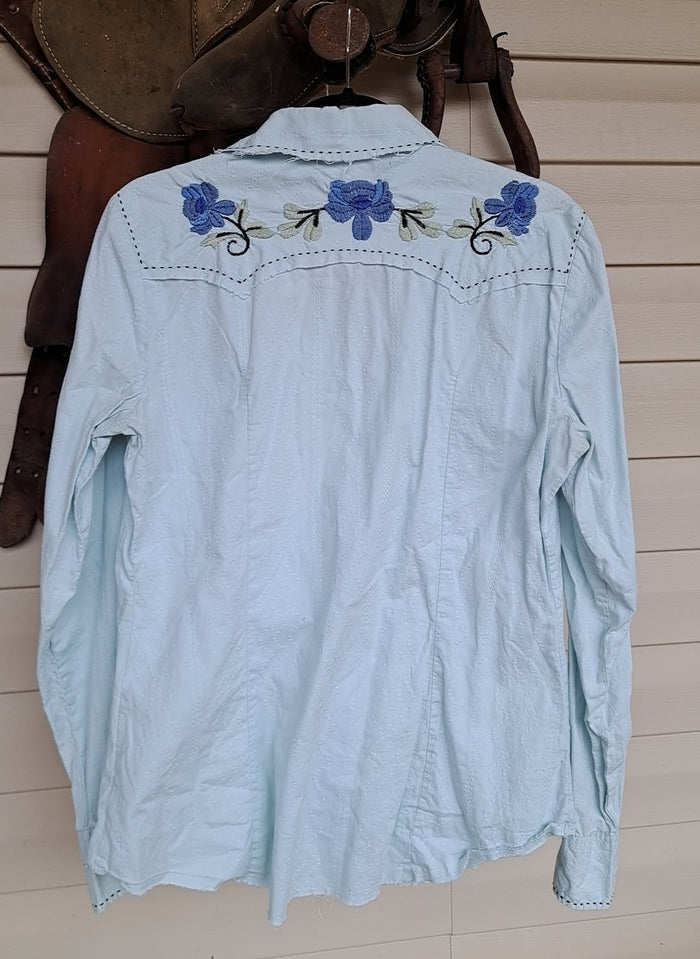 Roper Vintage Women's Stitched Baby Blue Floral