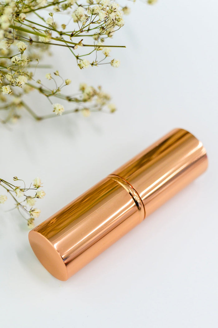Rose Gold and Pink Telescopic Powder Brush Womens Ave Shops- Tilden Co.