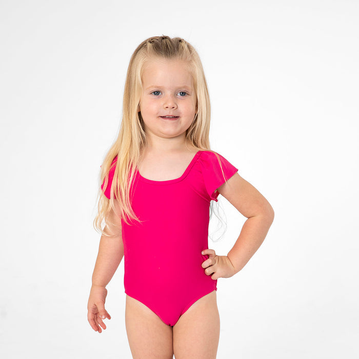 Ruffle Sleeve One Piece (Girls) One Piece Swimsuit Janela Bay- Tilden Co.