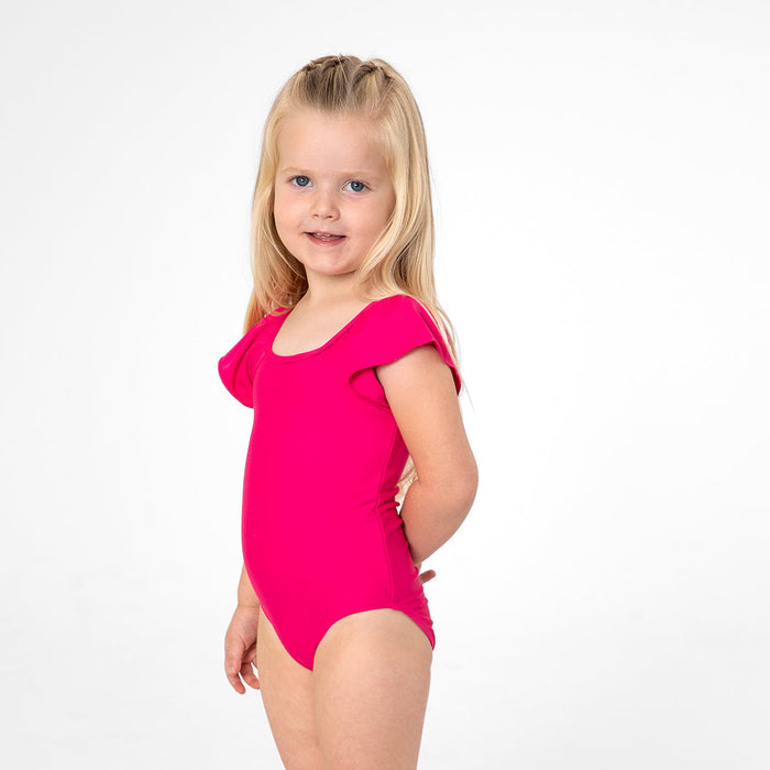 Ruffle Sleeve One Piece (Girls) One Piece Swimsuit Janela Bay- Tilden Co.