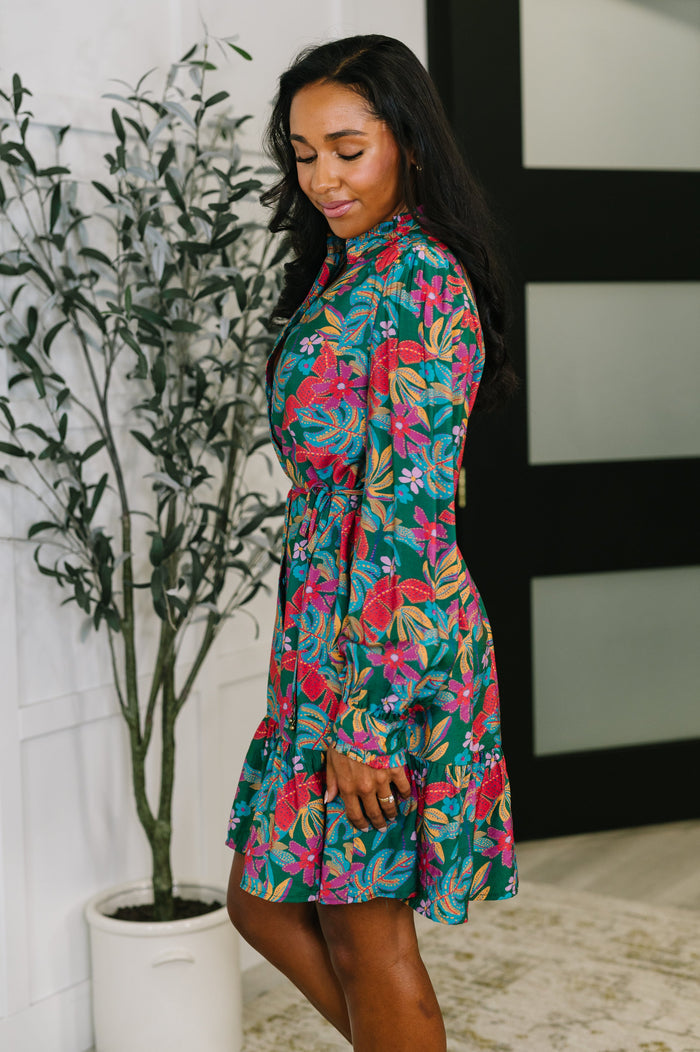 Rustic Retreat Long Sleeve Dress Midi Dress Ave Shops- Tilden Co.