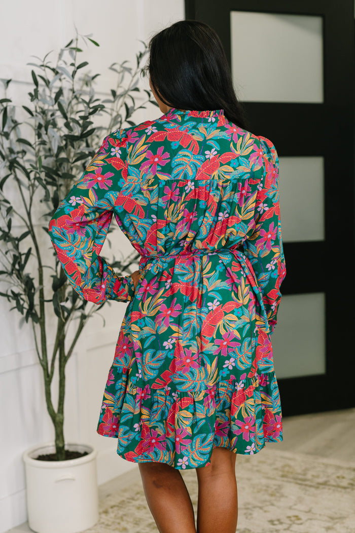 Rustic Retreat Long Sleeve Dress Midi Dress Ave Shops- Tilden Co.