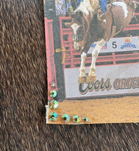 Saddle Bronc Riding - Bedazzled Single Hat Card