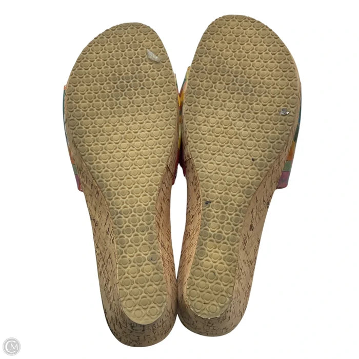 Sandals Heels Wedge By Jeon In Gold, Size: 11