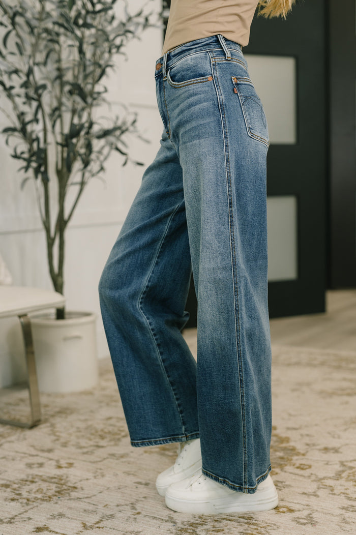 Shayla High Waist Retro Wide Jeans Ave Shops- Tilden Co.