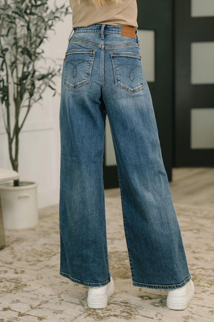 Shayla High Waist Retro Wide Jeans Ave Shops- Tilden Co.