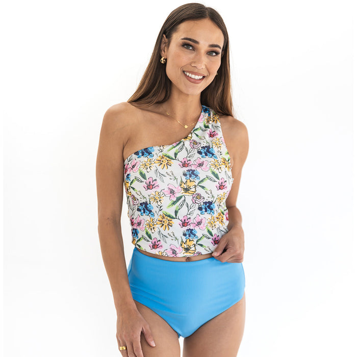 Single Shoulder Tankini Top Swim Top Janela Bay- Tilden Co.