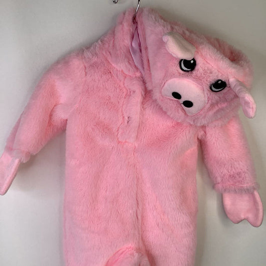 Size 0-3m: Halloween Costumes pink Fuzzy 3pc Pig Costume