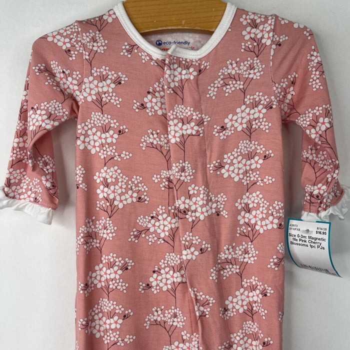 Size 0-3m: Magnetic Me Pink Cherry Blossoms 1pc PJs