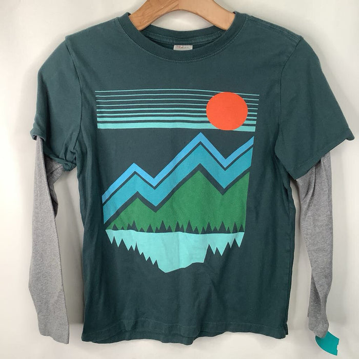 Size 10 (140): Hanna Andersson Green Sunset Long Sleeve Shirt