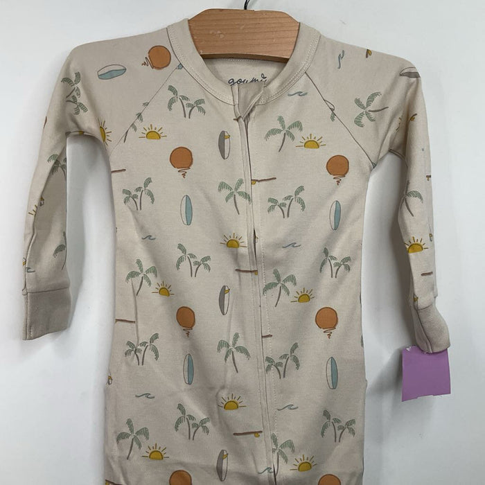 Size 12-18m: Goumi Beige Beach Footed Long Sleeve PJS NEW