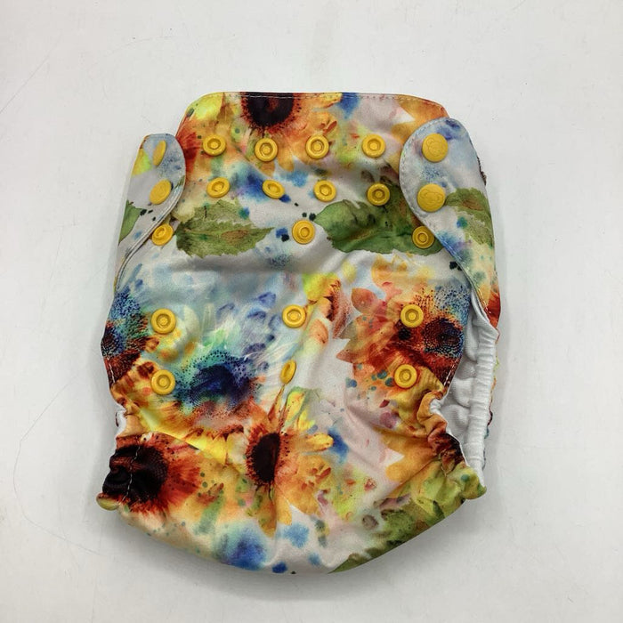 Size 12-18m: Mama Koala Sunflowers Snap Diaper Cover
