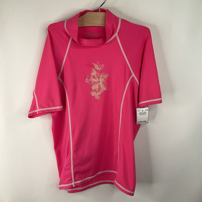 Size 12: Sun Protection Pink Swim Shirt