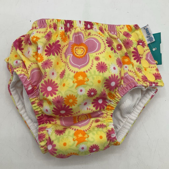 Size 12m: iPlay Pink/Yellow Flower Swim Diaper