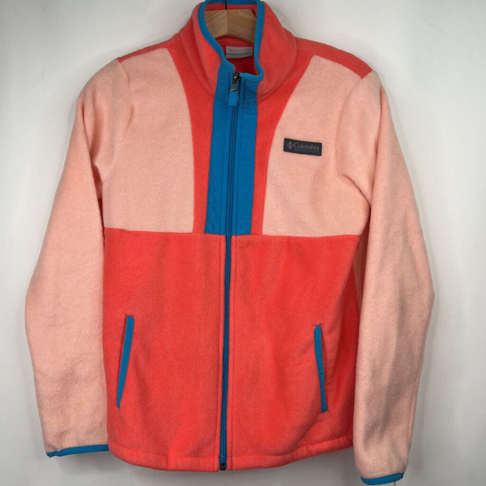 Size 14-16: Columbia Pink/Blue Zip-Up Fleece Coat