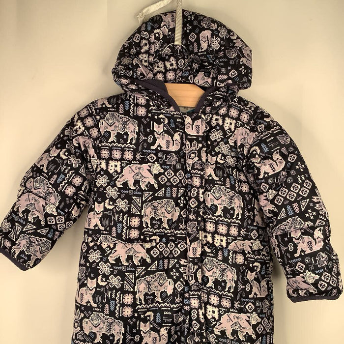 Size 18-24m: Columbia Blue Purple Animal Patterned Down Bunting