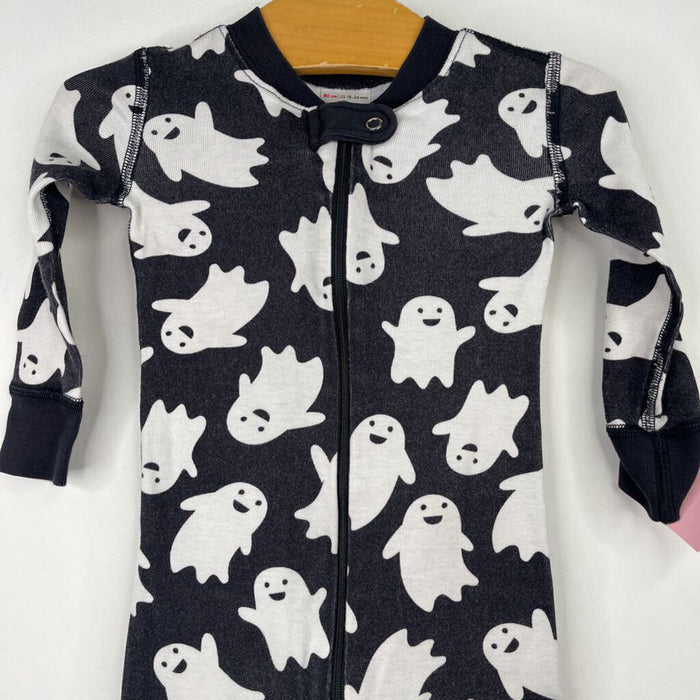 Size 18-24m: Hanna Anderson Black/White Ghost Print 1pc PJs