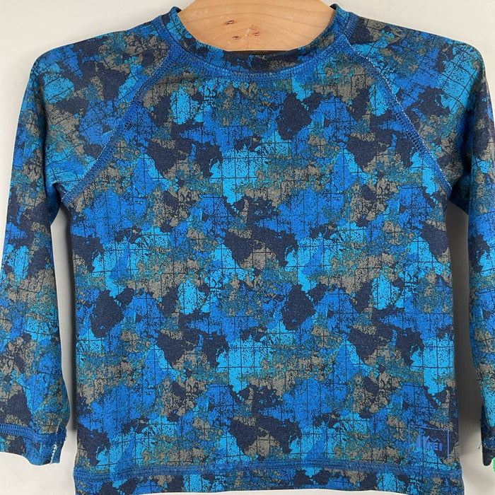 Size 18m: REI Co-Op Blue Patterned Base Layer Shirt