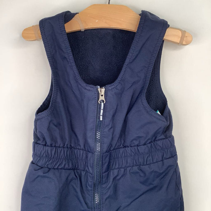 Size 2: Columbia Blue Fleece Upper Snow Bib