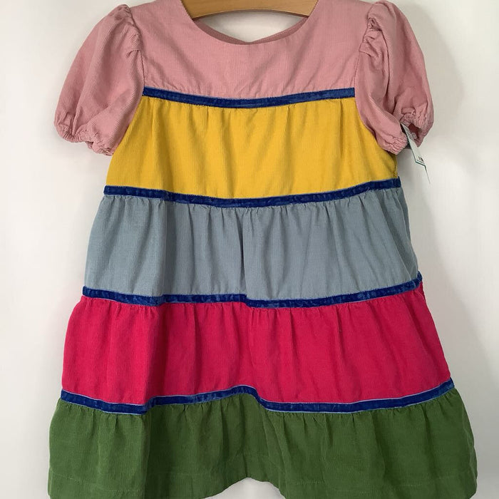 Size 3-4: Mini Boden Colorful Courderoy Short Sleeve Dress