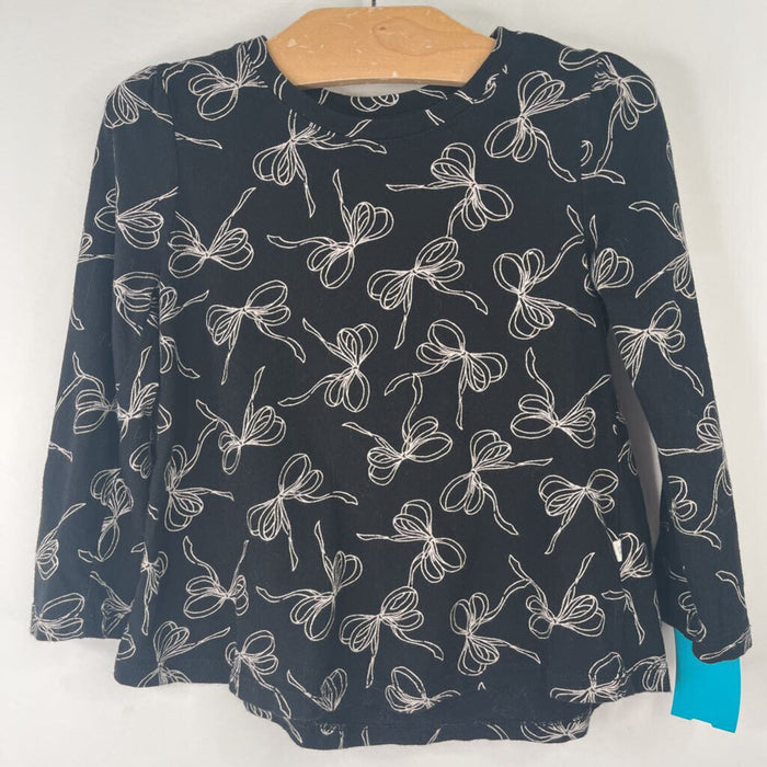 Size 3: Gap Black/Pink Bows Long Sleeve Shirt