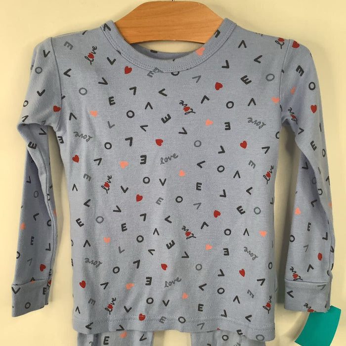 Size 3: Gap Blue L-O-V-E 2pc PJs