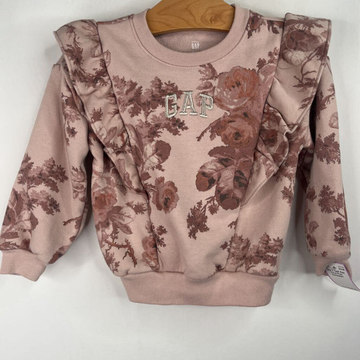 Size 3: GAP Pink Floral Print Sweatshirt
