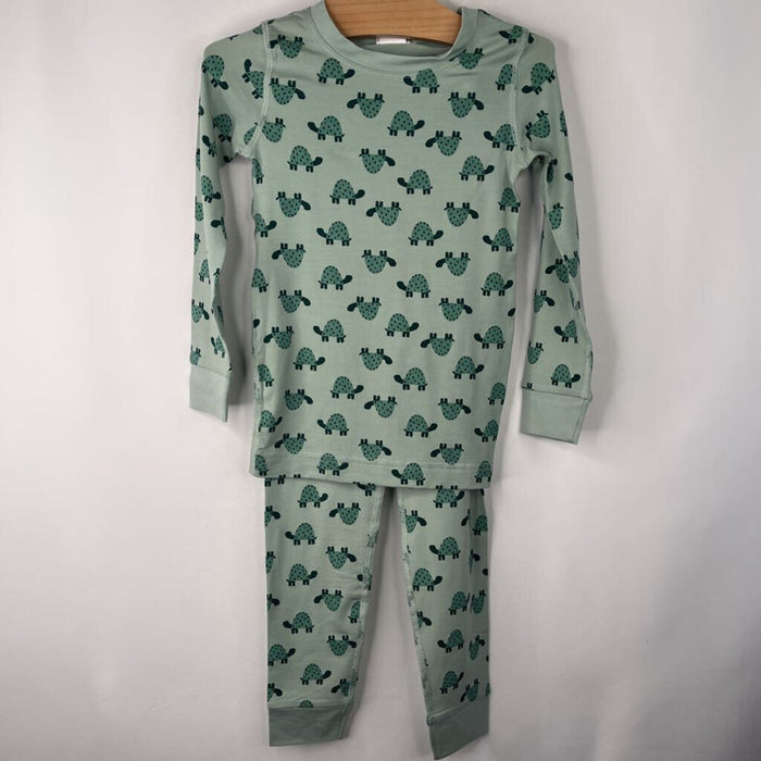 Size 4 (100): Hanna Andersson Green Turtle Print 2pc PJs NEW w/ Tag