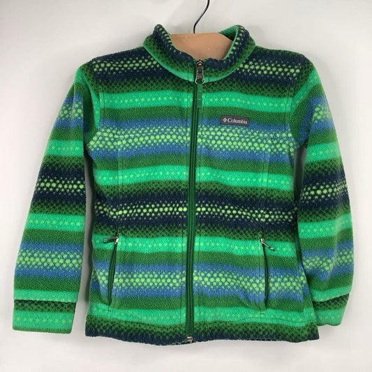 Size 4-5: Columbia Green Patterned Fleece Coat