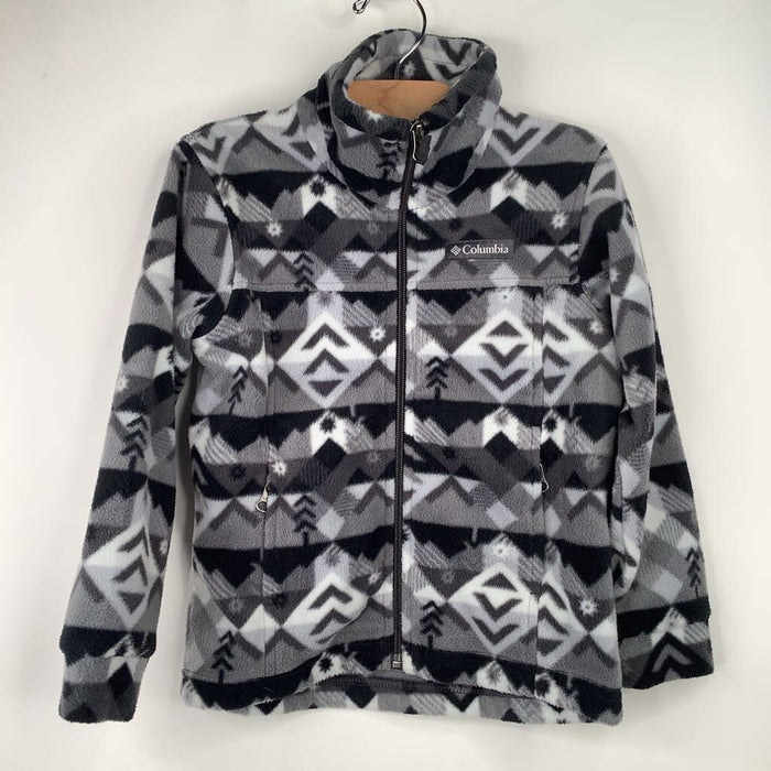 Size 4-5: Columbia Grey Patterned Fleece Coat
