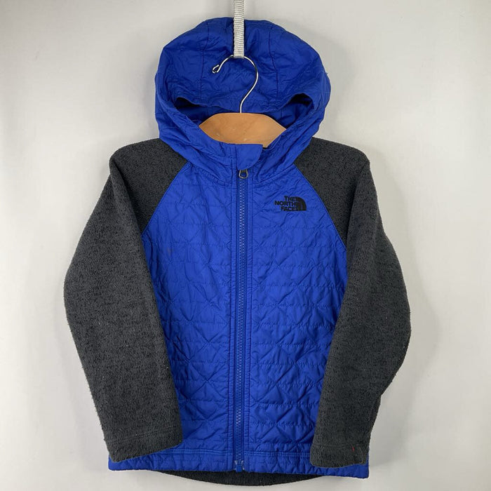 Size 4: The North Face Blue Grey Zip-Up Coat