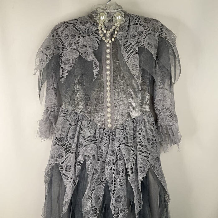 Size 5-6: Hallow's Eve Grey Ghost 2pc Dress Costume