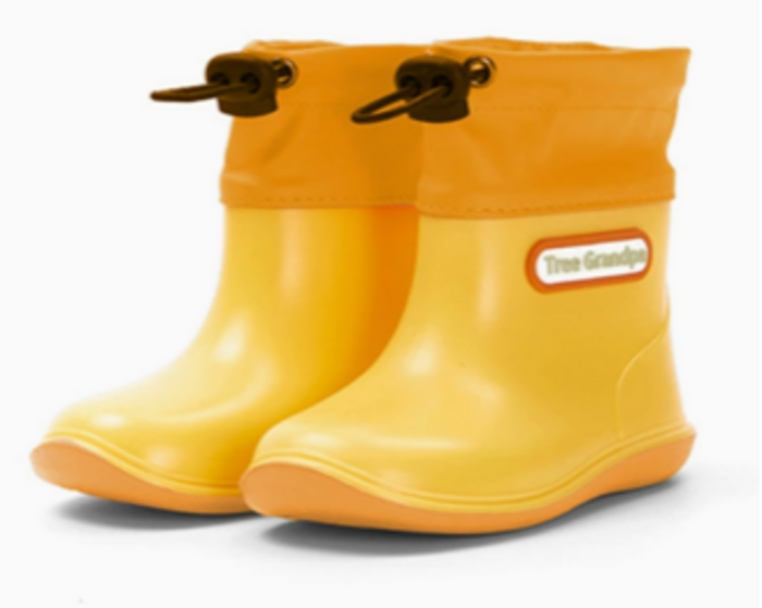 Size 6 (14cm): Tree Grandpa YELLOW TOGGLE Rain Boots NEW